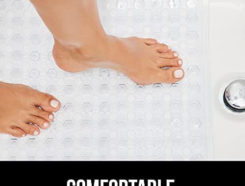 Amazon.com: Gorilla Grip Patented Shower and Bath Mat, 35x16, Machine Washable Bathtub Mats, Extra L