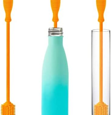 Amazon.com: Kitchiny Silicone Bottle Brush | One Brush | 12.5” Bottle Cleaner Brush for Hydroflasks,