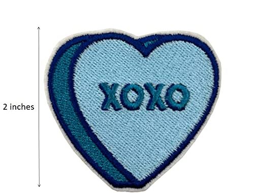 Amazon.com: Valentines Day Iron on Patches Conversation Hearts Candy Embroidered Emblems for Clothin