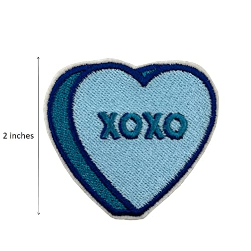 Amazon.com: Valentines Day Iron on Patches Conversation Hearts Candy Embroidered Emblems for Clothin