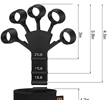 Finger Strengthener, Grip Strength Trainer, Finger Exerciser & Hand Strengthener, Finger Resista