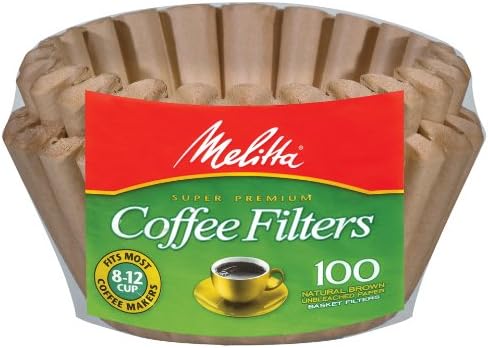 Amazon.com: Melitta Basket Coffee Filters Natural Brown Unbleached 100 Count : Home & Kitchen