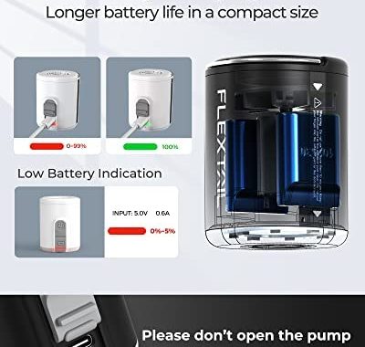 Amazon.com: FLEXTAILGEAR Portable Air Pump with Camping Lantern Tiny Pump 2X 4kPa Air Pump for Infla