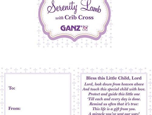 Amazon.com: Ganz Serenity Lamb With Crib Cross Christening or Baptism Gift (Blue (Boy)) : Baby