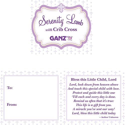 Amazon.com: Ganz Serenity Lamb With Crib Cross Christening or Baptism Gift (Blue (Boy)) : Baby