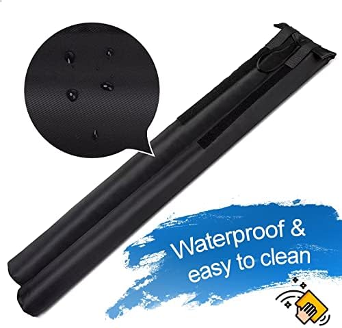 MAXTID Large Door Draft Stopper 36 Inch Under Door Draft Noise Blocker Black Gap Stoppers Entry Door