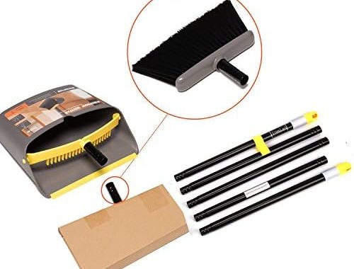 Amazon.com: Broom and Dustpan/Broom with Dustpan Combo Set,Standing Dustpan Dust Pan with Long Handl