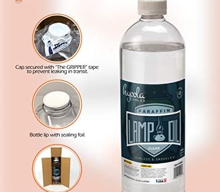 Hyoola Candles Liquid Paraffin Lamp Oil - Clear Smokeless, Odorless, Ultra Clean Burning Fuel for In