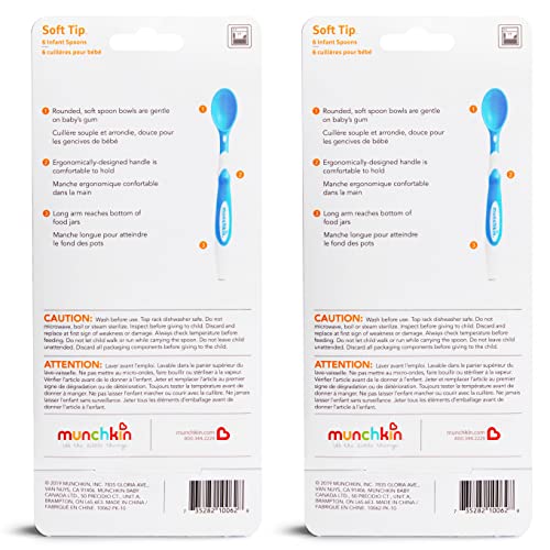 Amazon.com: Munchkin 12 Piece Soft-Tip Infant Spoons : Baby