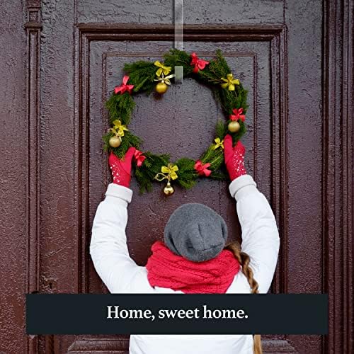 Shop Square Clear Wreath Hangers for Front Door - 12 Inch Door Wreath Hanger for Front Door Outside