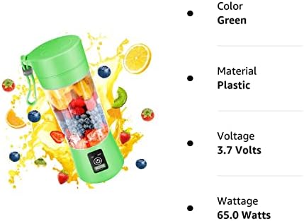 Amazon.com: Portable Blender for Smoothies and Shakes,USB Rechargeable with 6 Stainless Steel Blades