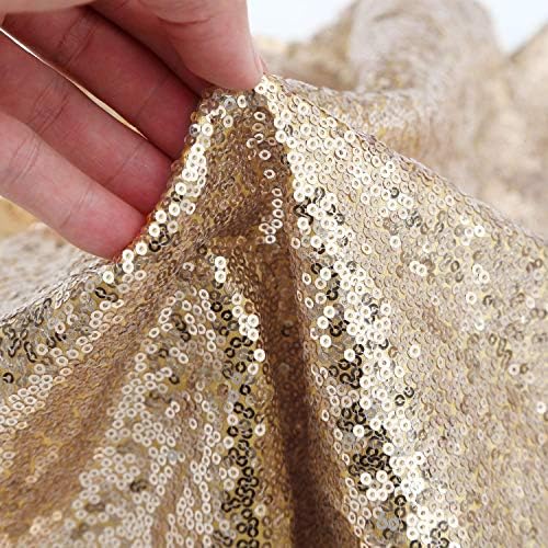 Christmas Tree Skirt 24 Round Champagne Gold Small Tree Skirt Sparkle Xmas Ornaments New Years Party