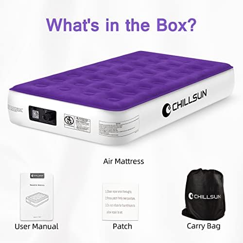 Amazon.com: CHILLSUN Twin Air Mattress with Built-in Pump - 2 Mins Quick Inflate/Deflate Double Heig