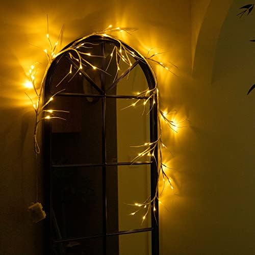 Amazon.com: Lighted Garland with Birch Twigs, Hypestar 6FT Lighted Garlands with 48 LEDs for Home De