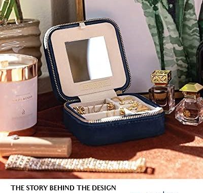 Amazon.com: Plush Velvet Travel Jewelry Box Organizer | Travel Jewelry Case, Jewelry Travel Organize