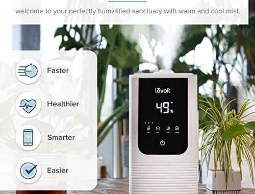 Amazon.com: LEVOIT OasisMist Smart Cool and Warm Mist Humidifiers for Bedroom Large Room Home, Auto