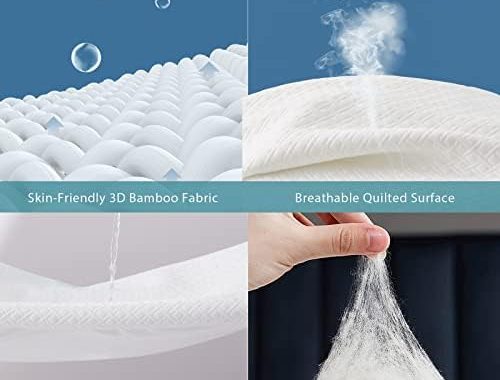 Amazon.com: Cozymaker Queen Size 100% Waterproof Mattress Protector，Premium Bamboo Mattress Cover 3D