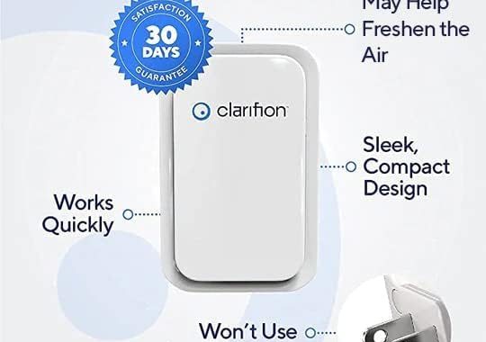 Clarifion - Air Ionizers for Home (1 Pack), Negative Ion Filtration System, Quiet Air Freshener for