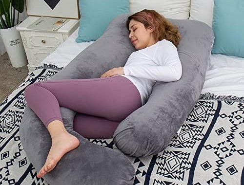Amazon.com: AMCATON 60 Inch Pregnancy Pillow for Sleeping, Extra Large U Shaped Body Pillow, Materni