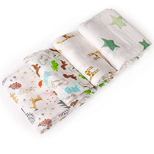 Amazon.com: upsimples Baby Swaddle Blanket Unisex Swaddle Wrap Soft Silky Bamboo Muslin Swaddle Blan