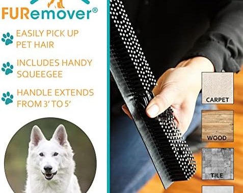 Amazon.com: FURemover Pet Hair Remover Carpet Rake - Rubber Broom for Pet Hair Removal Tool with Squ